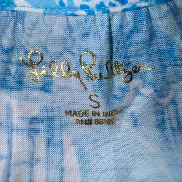 Lilly Pulitzer Lindy Dress Amalfi Blue Sunny State of Mind Size Small EUC - Picture 3 of 14